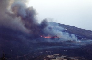 The Mt Lujar fire nearly out in 2000