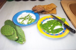 Preparation of Prickly Pear paddles